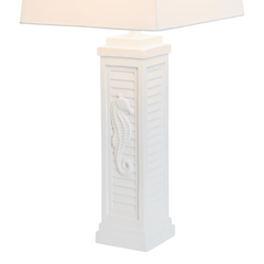 Set of Two 32" White Table Lamp With Off White Shade - Homeroots