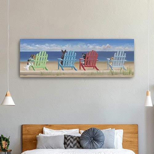 Dogs At The Beach Unframed Print Wall Art - Homeroots - Flyclothing LLC