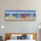 Dogs At The Beach Unframed Print Wall Art - Homeroots - Flyclothing LLC