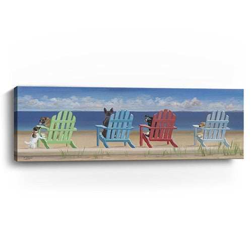 Dogs At The Beach Unframed Print Wall Art - Homeroots - Flyclothing LLC