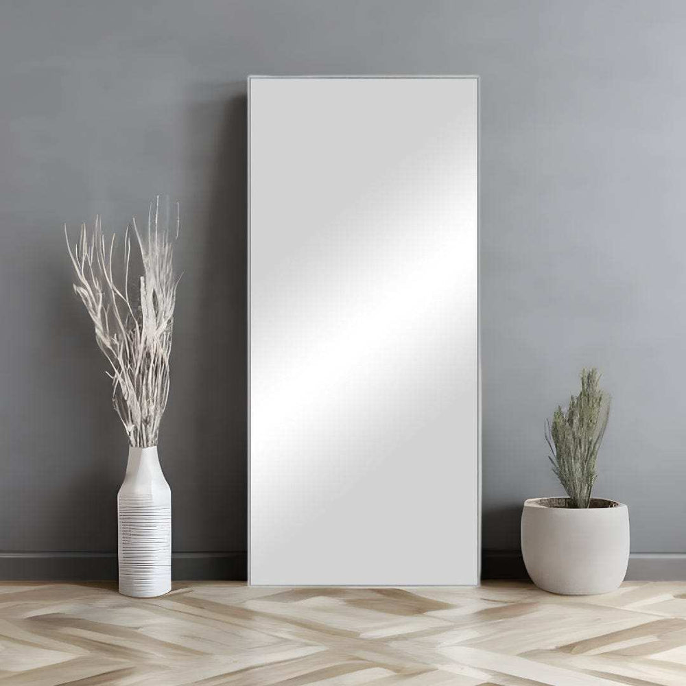 Silver Framed Wall Mirror - Homeroots - Flyclothing LLC