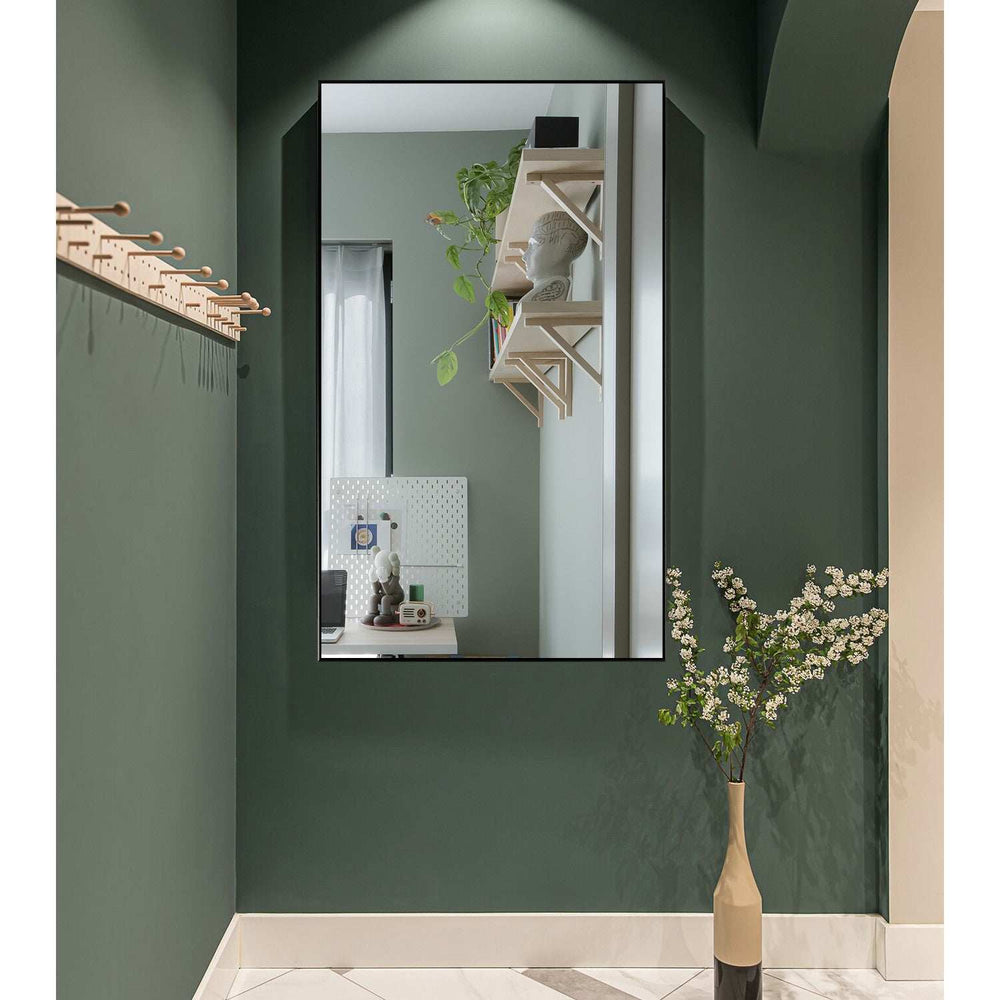 Jumbo Minimal Black Bathroom Vanity Mirror - Homeroots - Flyclothing LLC