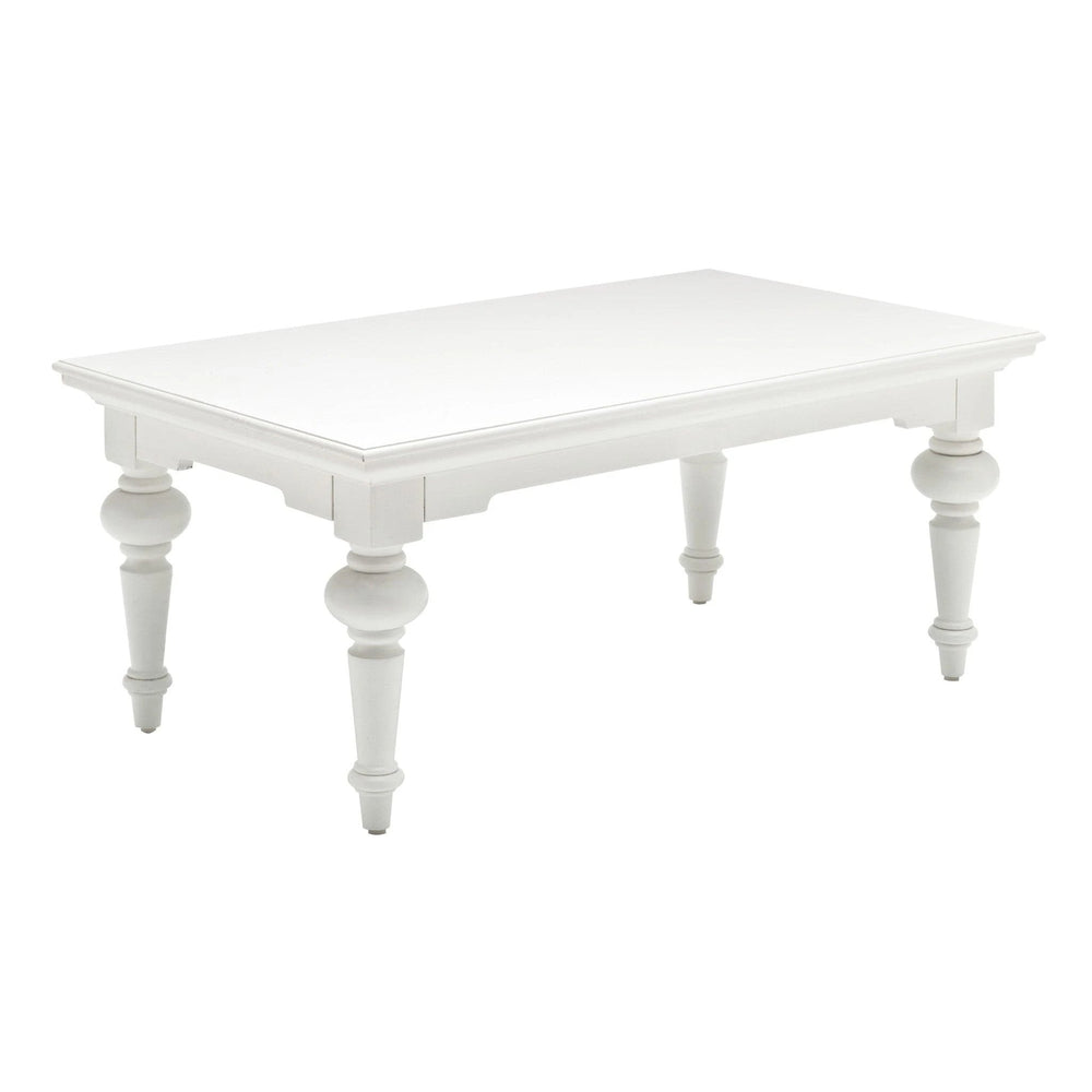 47" White Solid Wood Coffee Table - Homeroots