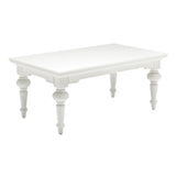 47" White Solid Wood Coffee Table - Homeroots
