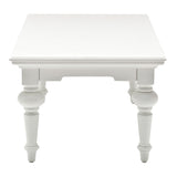 47" White Solid Wood Coffee Table - Homeroots