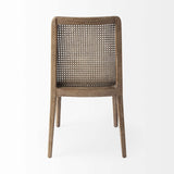 Set Of Two Cream And Brown Upholstered Fabric Cross Back Side Chairs - Homeroots - Flyclothing LLC