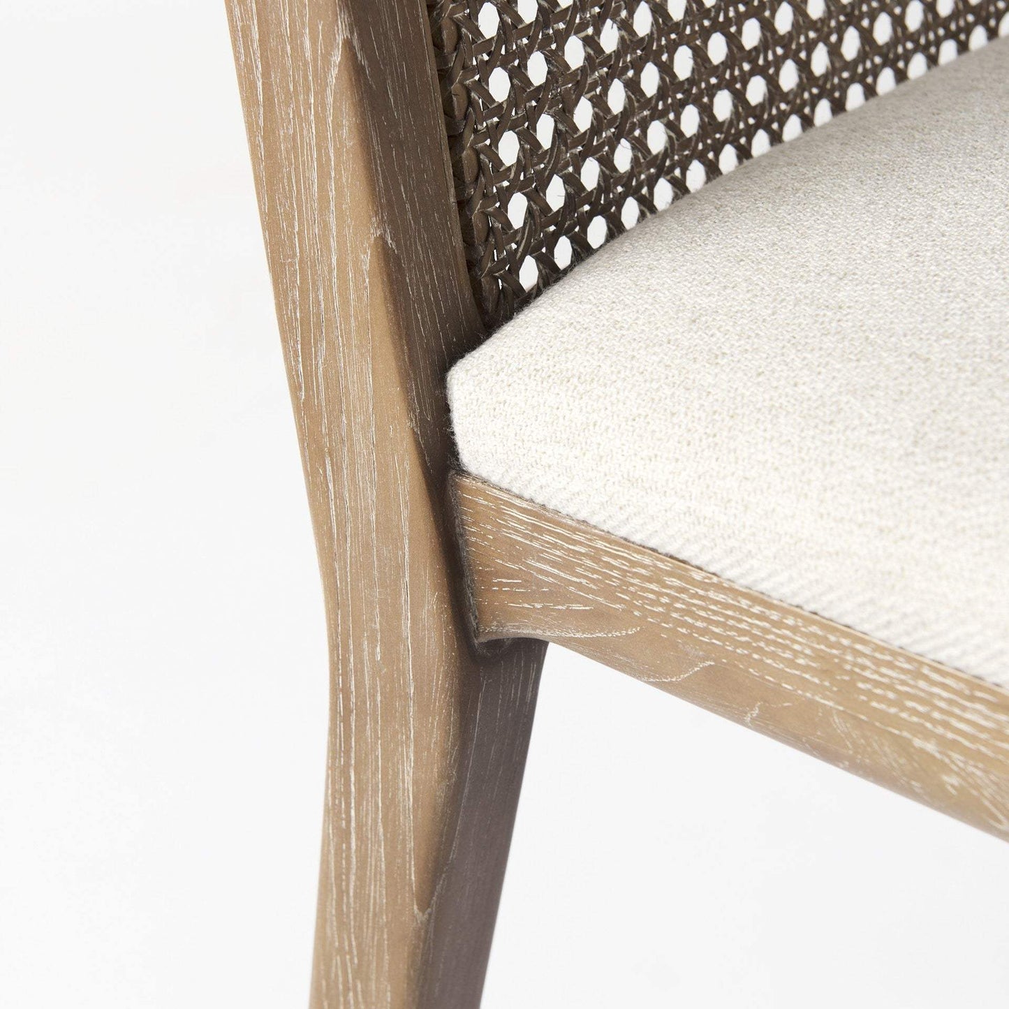 Set Of Two Cream And Brown Upholstered Fabric Cross Back Side Chairs - Homeroots - Flyclothing LLC