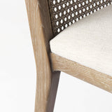 Set Of Two Cream And Brown Upholstered Fabric Cross Back Side Chairs - Homeroots - Flyclothing LLC