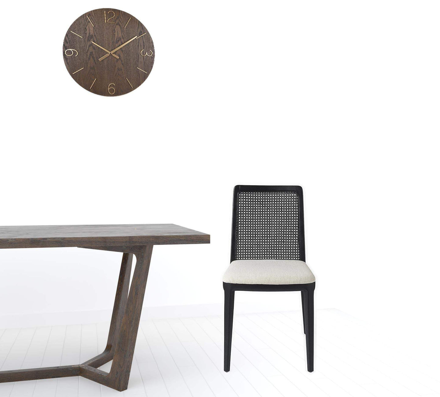 Set Of Two Black Upholstered Fabric Cross Back Side Chairs - Homeroots - Flyclothing LLC