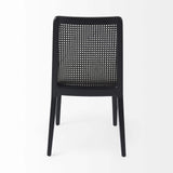 Set Of Two Black Upholstered Fabric Cross Back Side Chairs - Homeroots - Flyclothing LLC