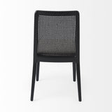 Set Of Two Black Upholstered Fabric Cross Back Side Chairs - Homeroots