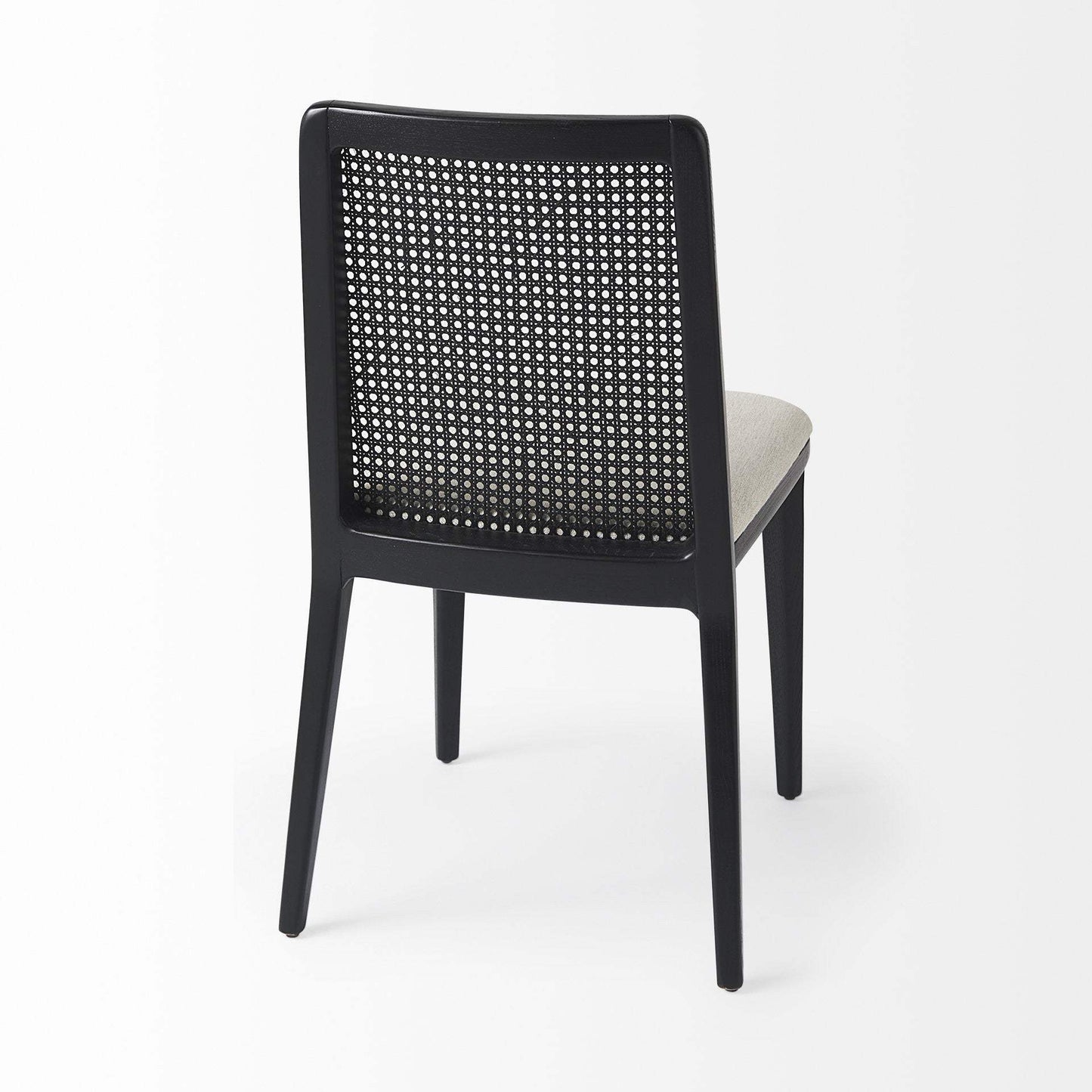 Set Of Two Black Upholstered Fabric Cross Back Side Chairs - Homeroots - Flyclothing LLC