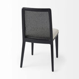 Set Of Two Black Upholstered Fabric Cross Back Side Chairs - Homeroots - Flyclothing LLC