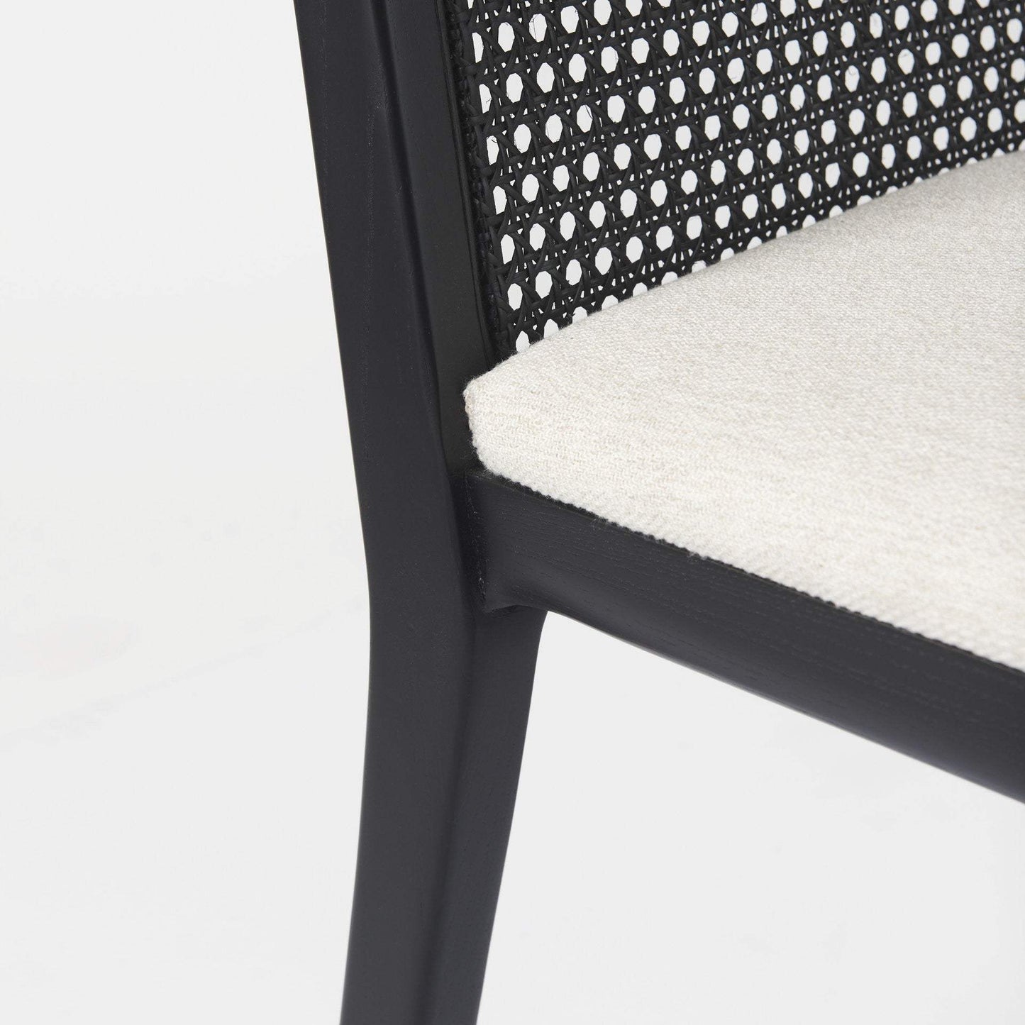Set Of Two Black Upholstered Fabric Cross Back Side Chairs - Homeroots - Flyclothing LLC