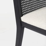 Set Of Two Black Upholstered Fabric Cross Back Side Chairs - Homeroots - Flyclothing LLC