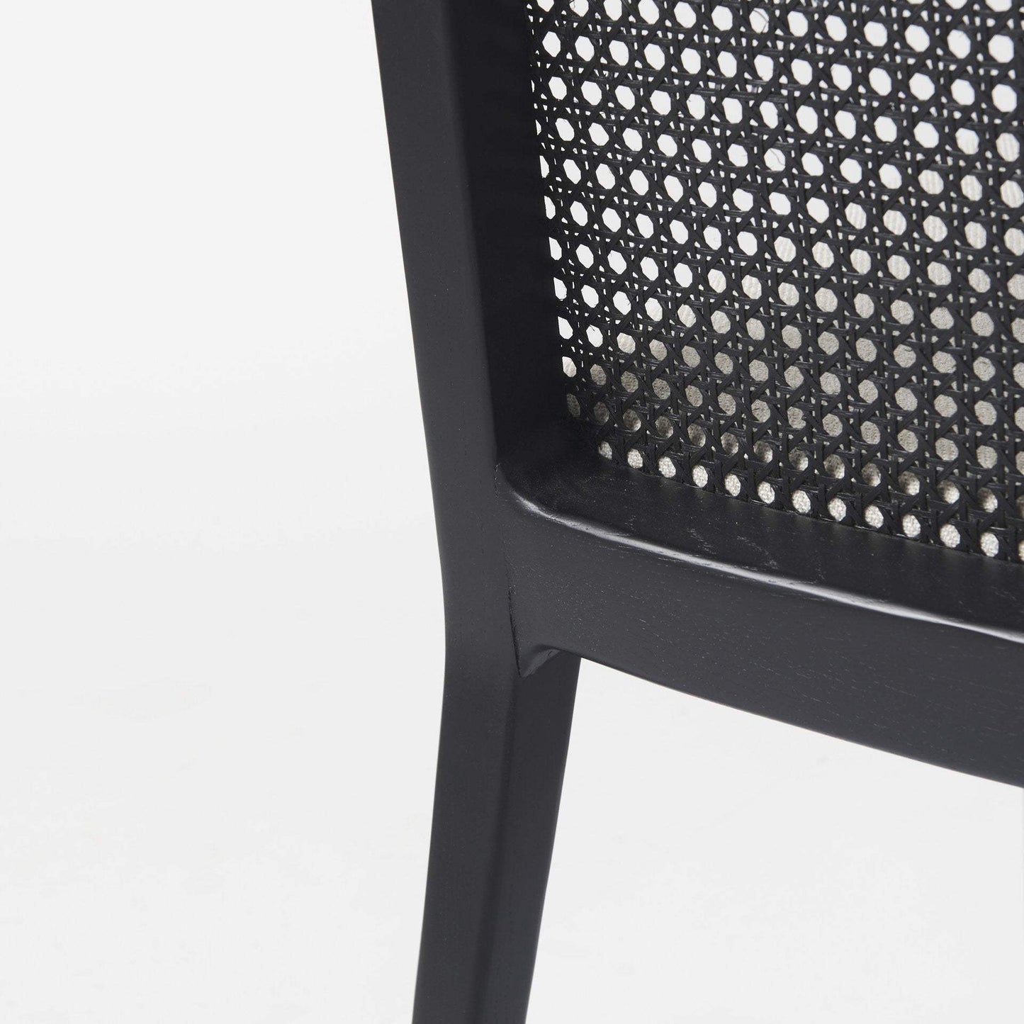 Set Of Two Black Upholstered Fabric Cross Back Side Chairs - Homeroots - Flyclothing LLC
