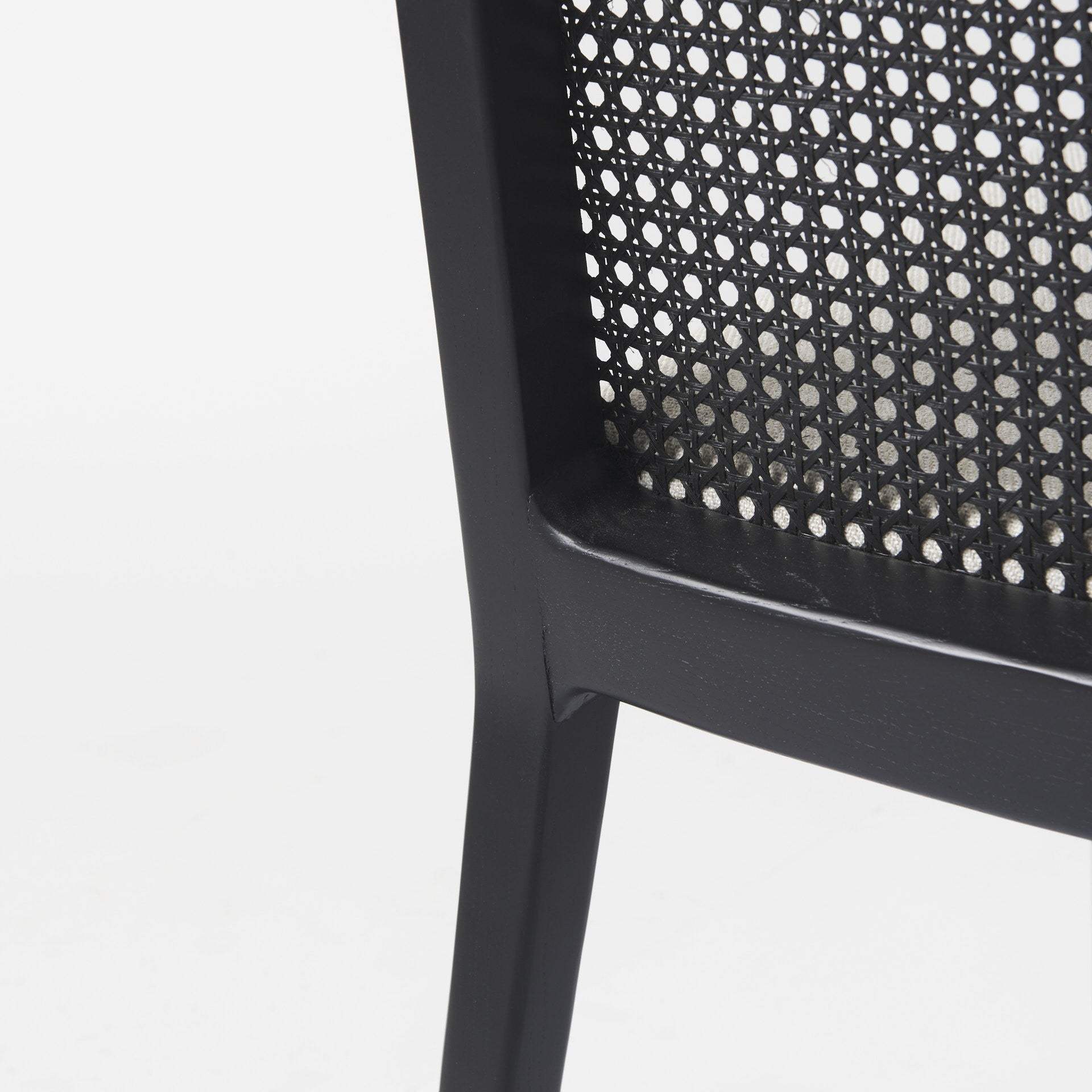 Set Of Two Black Upholstered Fabric Cross Back Side Chairs - Homeroots - Flyclothing LLC