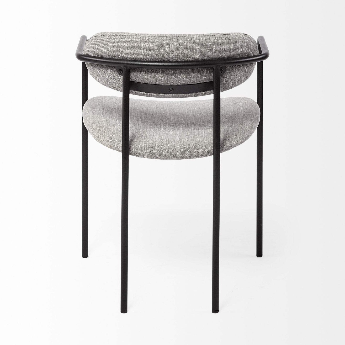 Set Of Two Gray And Black Upholstered Fabric Arm Chairs - Homeroots - Flyclothing LLC