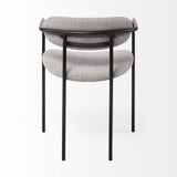 Set Of Two Gray And Black Upholstered Fabric Arm Chairs - Homeroots - Flyclothing LLC