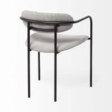 Set Of Two Gray And Black Upholstered Fabric Arm Chairs - Homeroots - Flyclothing LLC