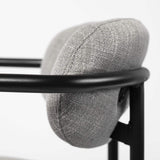 Set Of Two Gray And Black Upholstered Fabric Arm Chairs - Homeroots - Flyclothing LLC