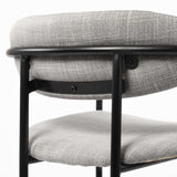 Set Of Two Gray And Black Upholstered Fabric Arm Chairs - Homeroots - Flyclothing LLC