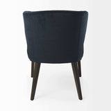Navy Blue And Black Wingback Dining Side Chair - Homeroots - Flyclothing LLC