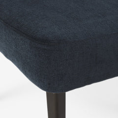 Navy Blue And Black Wingback Dining Side Chair - Homeroots