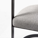 Curvy Black and Gray Upholstered Dining Armchair - Homeroots - Flyclothing LLC