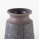 6" Brown and Blue Tribal Ceramic Vase - Homeroots - Flyclothing LLC