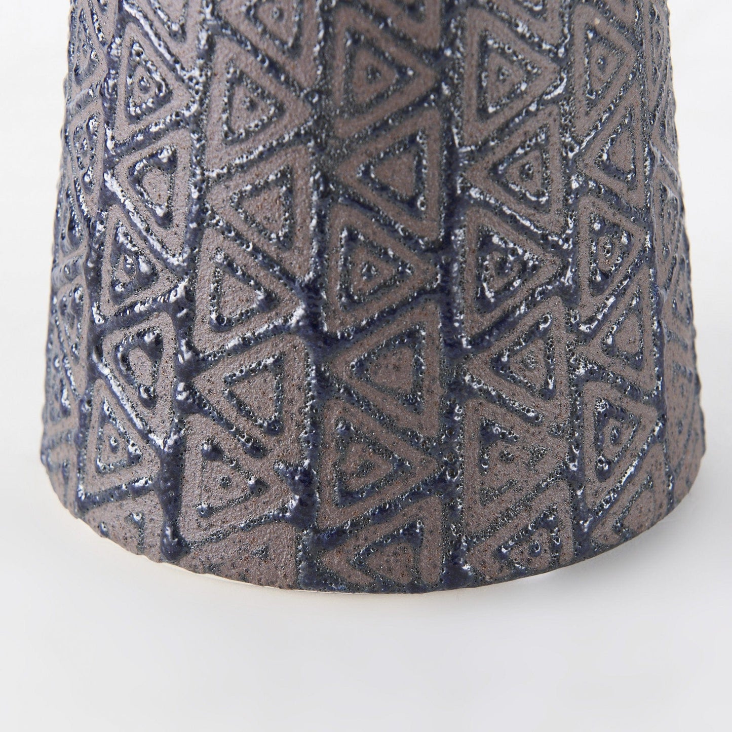 6" Brown and Blue Tribal Ceramic Vase - Homeroots - Flyclothing LLC