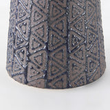 6" Brown and Blue Tribal Ceramic Vase - Homeroots