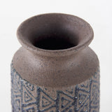 7" Brown and Blue Tribal Ceramic Vase - Homeroots - Flyclothing LLC