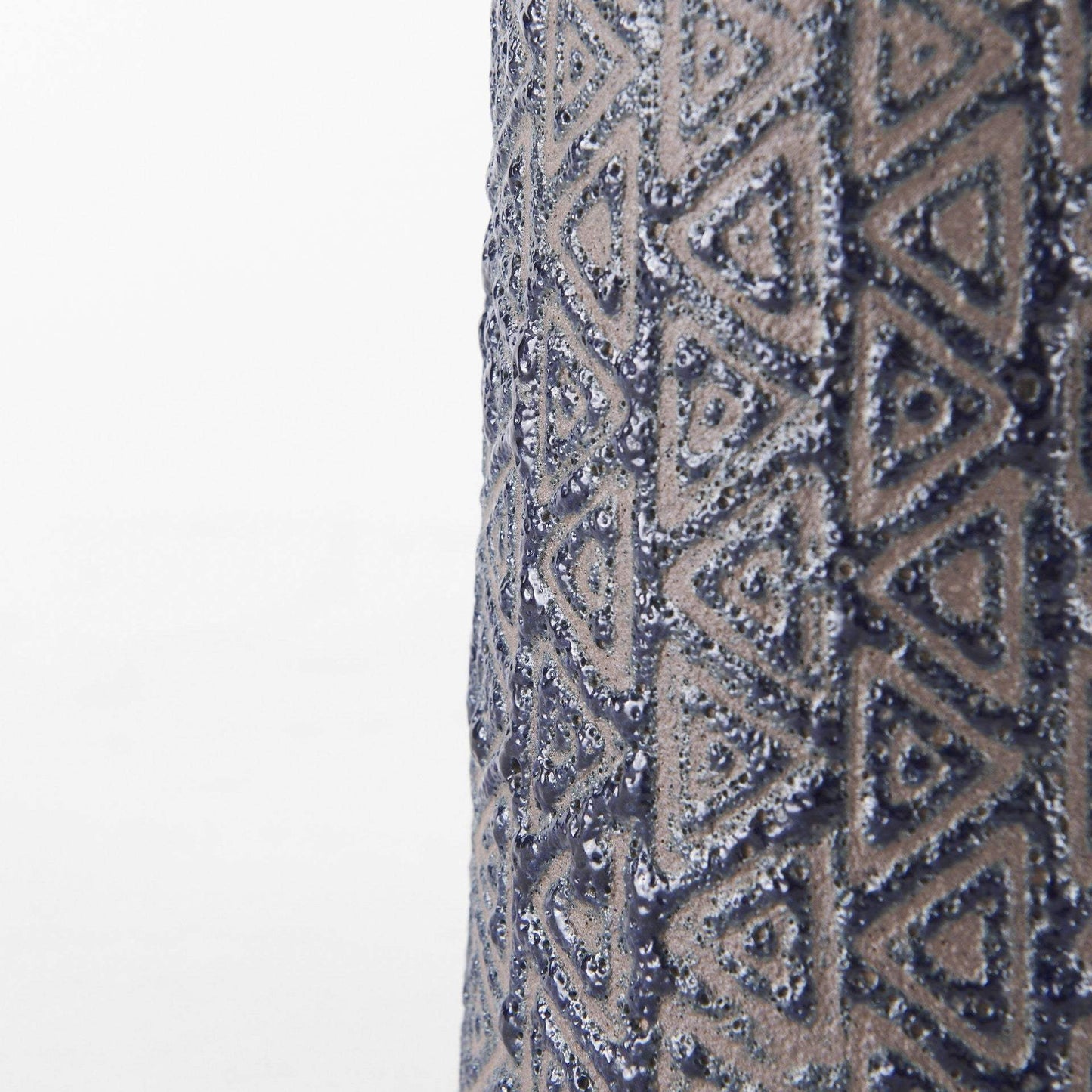 7" Brown and Blue Tribal Ceramic Vase - Homeroots - Flyclothing LLC