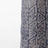 7" Brown and Blue Tribal Ceramic Vase - Homeroots - Flyclothing LLC