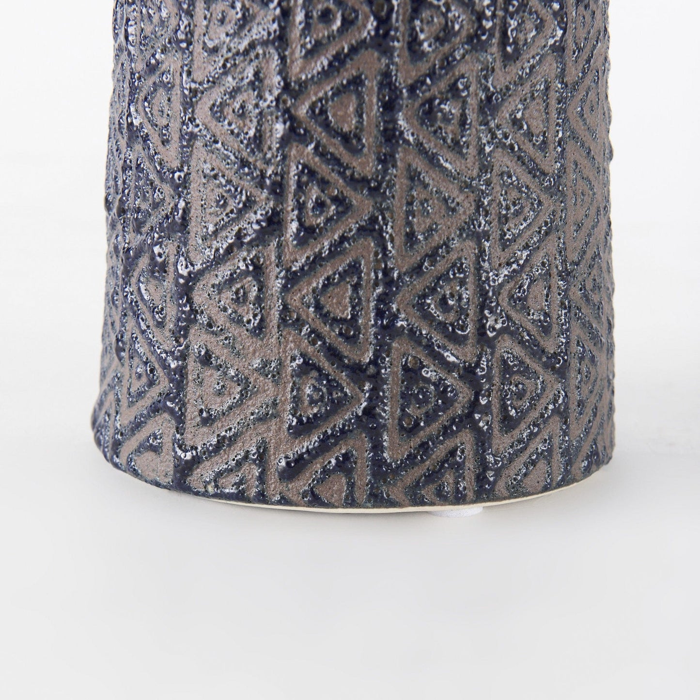 7" Brown and Blue Tribal Ceramic Vase - Homeroots - Flyclothing LLC