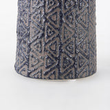 7" Brown and Blue Tribal Ceramic Vase - Homeroots - Flyclothing LLC
