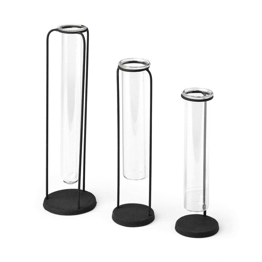 Set of Three Test Tube Stand Vases - Homeroots - Flyclothing LLC