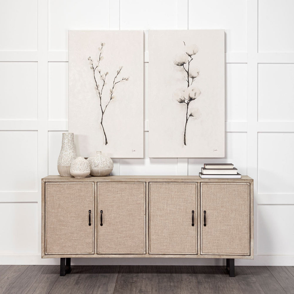 8" Carved White Ceramic Vase - Homeroots