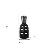 9" Black Pierced Pattern Ceramic Vase - Homeroots - Flyclothing LLC