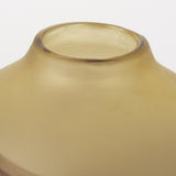 8" Brown and Beige Smoky Sand Dunes Glass Vase - Homeroots