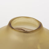 8" Brown and Beige Smoky Sand Dunes Glass Vase - Homeroots