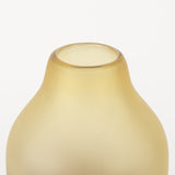14" Brown and Beige Smoky Sand Dunes Glass Vase - Homeroots