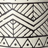 17" Cream and Charcoal Geometric Cylinder Ceramic Vase - Homeroots - Flyclothing LLC