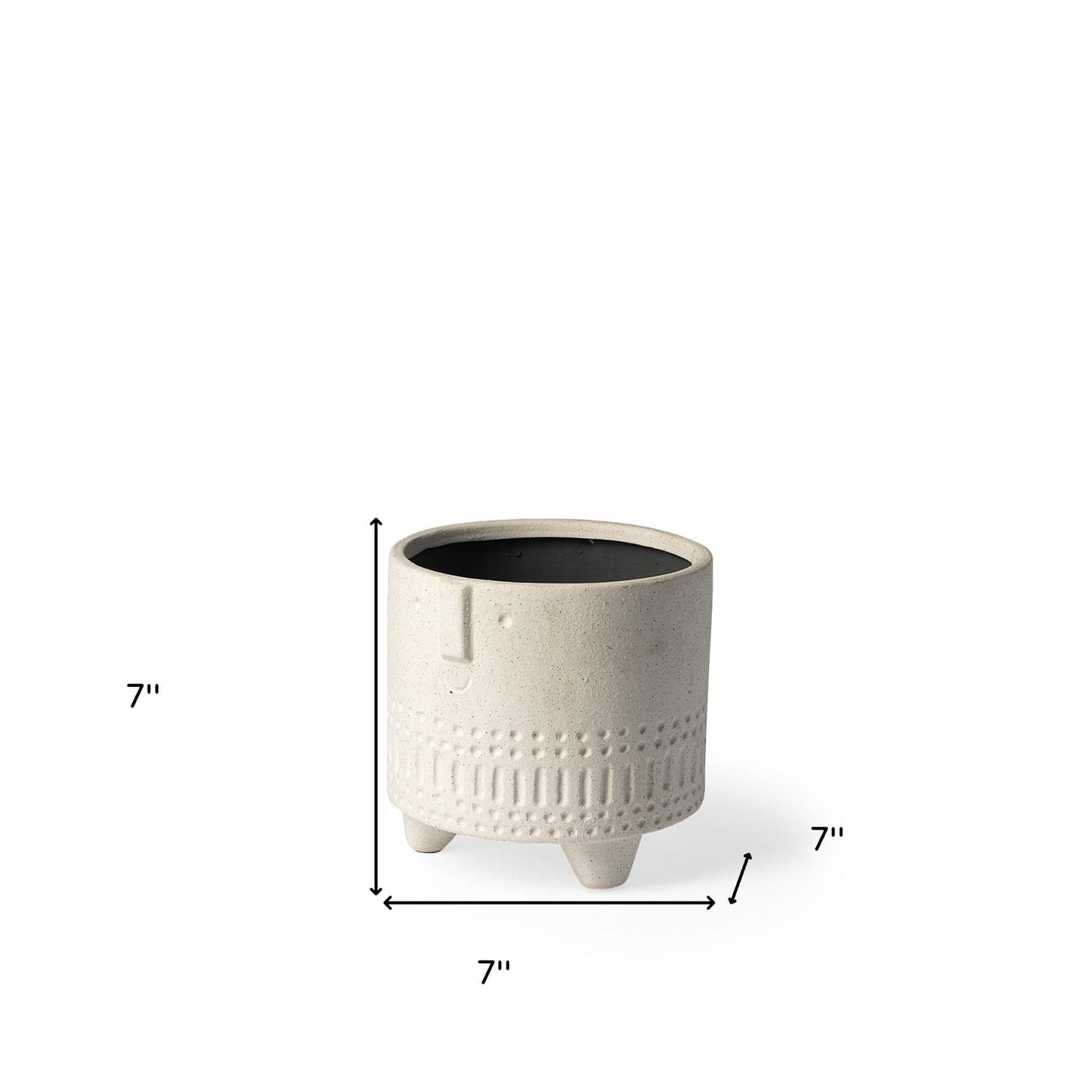 7" Bohemian Beige Happy Face Tribal Vase - Homeroots - Flyclothing LLC