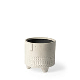 7" Bohemian Beige Happy Face Tribal Vase - Homeroots