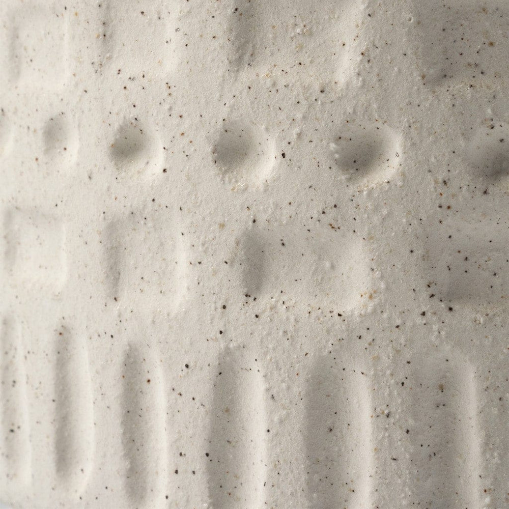 14" Bohemian Beige Happy Face Tribal Vase - Homeroots