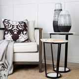 19" Black White and Gray Patterned Lines Ceramic Vase - Homeroots - Flyclothing LLC