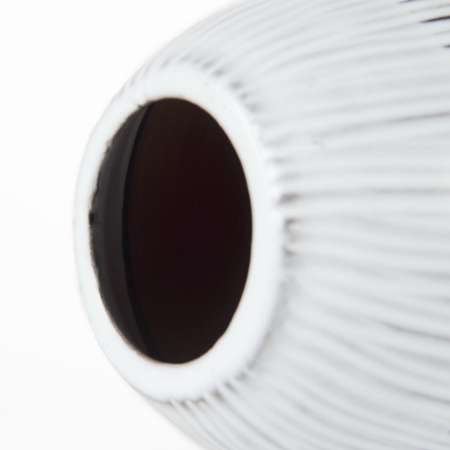 13" Black White and Gray Patterned Lines Ceramic Vase - Homeroots - Flyclothing LLC