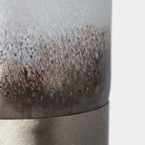 12" Brushed Silver Glass Vase - Homeroots - Flyclothing LLC